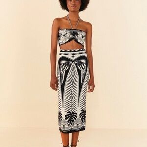 FARM Rio Macaw Elegance Midi Skirt